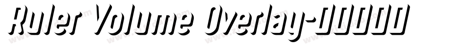 Ruler Volume Overlay字体转换